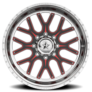 American Force 254 Fallout FP Polished 24x16 -101 8x180mm 124mm - Wheelwiz