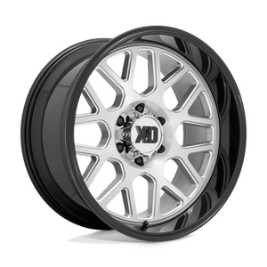 XD Series XD849 GRENADE II Brushed Milled W/ G-black Lip 22x12 -44 6x139.7mm 106.1mm - Wheelwiz