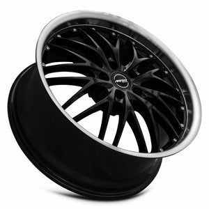 MRR GT1 Black Machined Lip 20x8.5 +35 5x114.3mm 73.1mm