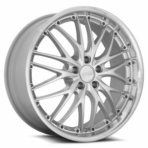 MRR GT1 Hyper Silver Machined Lip 20x8.5 +20 Custommm 66.6mm