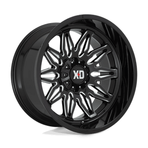 XD Series XD859 GUNNER Gloss Black Milled 22x10 -18 6x135|6x139.7mm 106.1mm - Wheelwiz