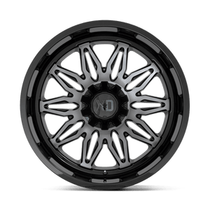 XD Series XD859 GUNNER Gloss Black Mach W/ Gray Tint 20x10 -18 6x135|6x139.7mm 106.1mm - Wheelwiz