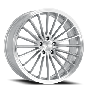 Dolce Performance Ghost Gloss Silver W/ Machined Face 20x8.5 +28 5x120mm 72.56mm