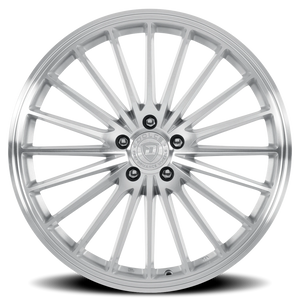 Dolce Performance Ghost Gloss Silver W/ Machined Face 20x8.5 +28 5x112mm 66.56mm