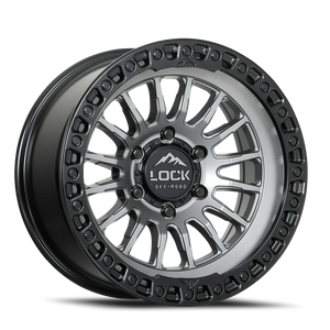 Lock Offroad Grit Matte Grey W/ Ma 17x8.5 +25 5x127mm 71.5mm
