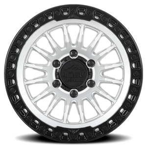 Lock Offroad Grit Matte Silver W/ Ma 17x9 +1 5x127mm 71.5mm