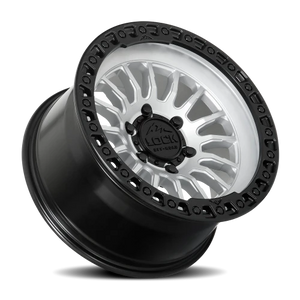 Lock Offroad Grit Matte Silver W/ Ma 17x8.5 +25 6x135mm 87.1mm