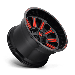 Fuel Offroad D621 HARDLINE Gloss Black Red Tinted Clear 20x10 -18 8x180mm 124.2mm - WheelWiz
