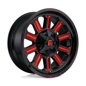 Fuel Offroad D621 HARDLINE Gloss Black Red Tinted Clear 20x9 +1 8x180mm 124.2mm - Wheelwiz