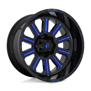 Fuel Offroad D646 HARDLINE Gloss Black Blue Tinted Clear 22x12 -44 6x135|6x139.7mm 106.1mm - WheelWiz