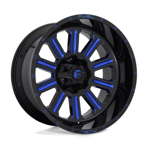 Fuel Offroad D646 HARDLINE Gloss Black Blue Tinted Clear 22x12 -44 6x135|6x139.7mm 106.1mm - WheelWiz
