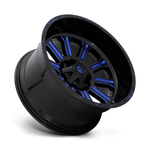 Fuel Offroad D646 HARDLINE Gloss Black Blue Tinted Clear 22x12 -44 6x135|6x139.7mm 106.1mm - WheelWiz