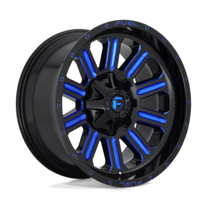 Fuel Offroad D646 HARDLINE Gloss Black Blue Tinted Clear 20x12 -44 6x135|6x139.7mm 106.1mm - WheelWiz