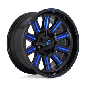 Fuel Offroad D646 HARDLINE Gloss Black Blue Tinted Clear 20x9 +20 6x135|6x139.7mm 106.1mm - Wheelwiz