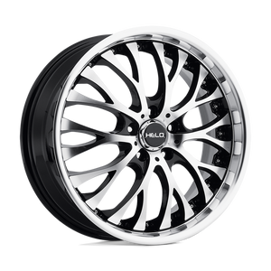 Helo HE890 Gloss Black Machined Face 20x8.5 +35 5x120mm 74.1mm - WheelWiz
