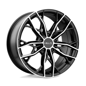 Helo HE907 Gloss Black Machined 18x8 +40 5x114.3mm 72.6mm - WheelWiz