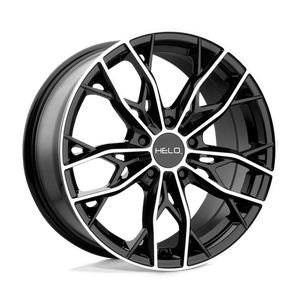 Helo HE907 Gloss Black Machined 16x7 +38 5x114.3mm 72.6mm - WheelWiz