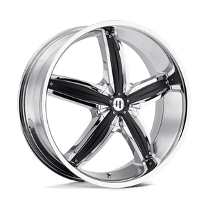Helo HE844 Chrome Plated With Gloss Black Accents 18x8 +40 5x110|5x115mm 72.6mm - WheelWiz