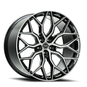 Vossen HF2 Brushed Gloss Black 20x9.5 +25 5x114mm 73.1mm - Wheelwiz