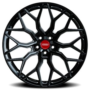 Vossen HF2 Gloss Black 24x10 +22 5x114.3mm 70.6mm
