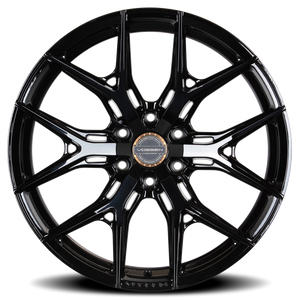 Vossen HF6-4 Gloss Black 22x10 -18 6x135mm 87.1mm - Wheelwiz