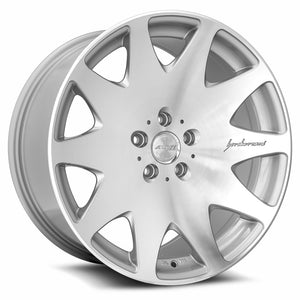 MRR HR3 Silver Machined Face 19x9.5 +25 5x112mm 66.6mm