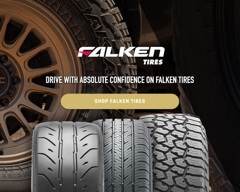 Drive with absolute confidence on Falken Tires. Button: Shop Falken Tires