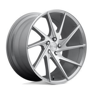 Niche M162 INVERT Gloss Silver Machined 20x10.5 +35 5x120mm 72.6mm - WheelWiz