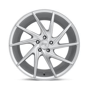 Niche M162 INVERT Gloss Silver Machined 20x10.5 +45 5x114.3mm 72.6mm - Wheelwiz