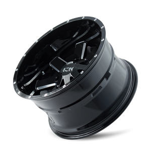 ION 141 Gloss black milled 20x9 +18 5x127|5x139.7mm 87mm - Wheelwiz