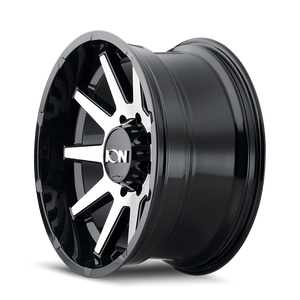 ION 143 Gloss black machined 20x9 +18 6x139.7mm 106mm - Wheelwiz