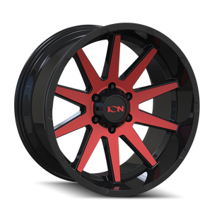 ION 143 Gloss black machined 20x9 +18 8x180mm 124.2mm - Wheelwiz