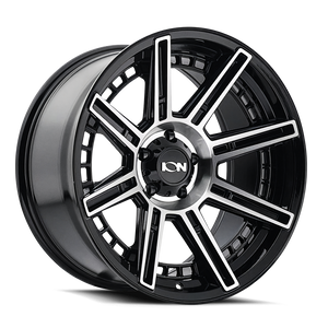 ION 149 Gloss black machined 20x10 -24 6x135mm 87.1mm - Wheelwiz