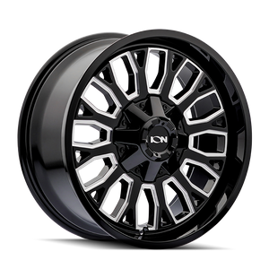 ION 152 Gloss black milled 20x9 0 5x127|5x139.7mm 87.1mm - Wheelwiz