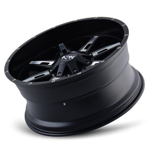 ION 184 Satin black milled 17x9 -12 8x165.1|8x170mm 130.8mm - WheelWiz