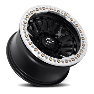 Lock Offroad Invader Beadlock Matte Black W/ Machined Ring 17x9 0 5x127mm 71.5mm
