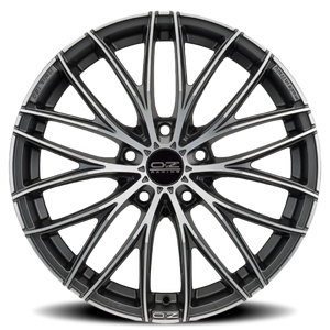 OZ Racing Italia 150 Matte Dark Graphite W/ Diamond Cut 17x8 +45 5x108mm 75mm - Wheelwiz