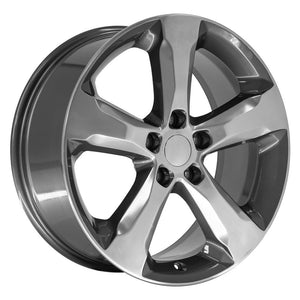 OE Wheels JP28 Gloss Gunmetal with Polished Face 20x8.5 +50 5x127|N/Amm 71.5mm - Wheelwiz