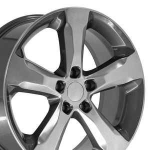 OE Wheels JP28 Gloss Gunmetal with Polished Face 20x8.5 +50 5x127|N/Amm 71.5mm - Wheelwiz