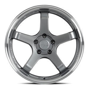 Katana HR05 Gloss Gunmetal Machined Lip 18x9.5 +22 5x114.3mm 73.1mm