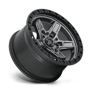 Fuel Offroad D698 KICKER Matte Gunmetal Black Bead Ring 17x9 -12 5x127mm 71.5mm - Wheelwiz