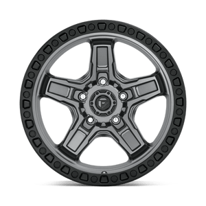 Fuel Offroad D698 KICKER Matte Gunmetal Black Bead Ring 17x9 -12 5x127mm 71.5mm - Wheelwiz
