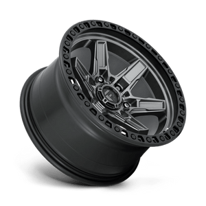 Fuel Offroad D698 KICKER Matte Gunmetal Black Bead Ring 17x9 +1 6x114.3mm 66.1mm - Wheelwiz