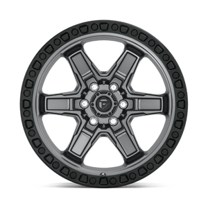 Fuel Offroad D698 KICKER Matte Gunmetal Black Bead Ring 17x9 +12 6x114.3mm 66.1mm - Wheelwiz