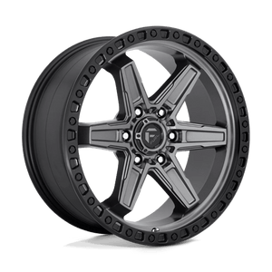 Fuel Offroad D698 KICKER Matte Gunmetal Black Bead Ring 20x9 +20 6x114.3mm 66.1mm - Wheelwiz