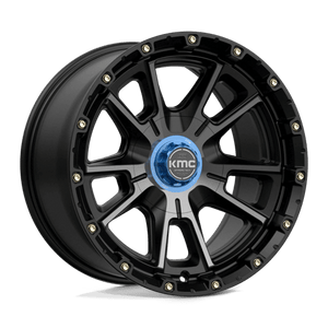 KMC KM100 SYNC Satin Black W/ Gray Tint 17x9 -12 6x135|6x139.7mm 106.1mm - Wheelwiz