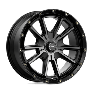 KMC KM100 SYNC Satin Black W/ Gray Tint 20x9 +18 6x135|6x139.7mm 106.1mm - Wheelwiz