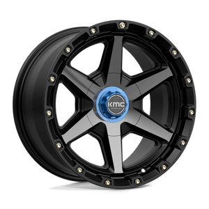 KMC KM101 TEMPO Satin Black W/ Gray Tint 20x9 +18 5x127|5x139.7mm 78.1mm - Wheelwiz