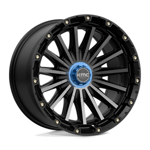 KMC KM102 SIGNAL Satin Black W/ Gray Tint 17x9 +18 5x127|5x139.7mm 78.1mm - Wheelwiz