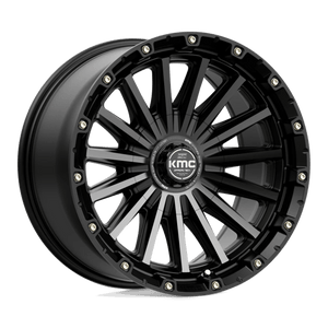 KMC KM102 SIGNAL Satin Black W/ Gray Tint 20x9 +18 5x127|5x139.7mm 78.1mm - Wheelwiz